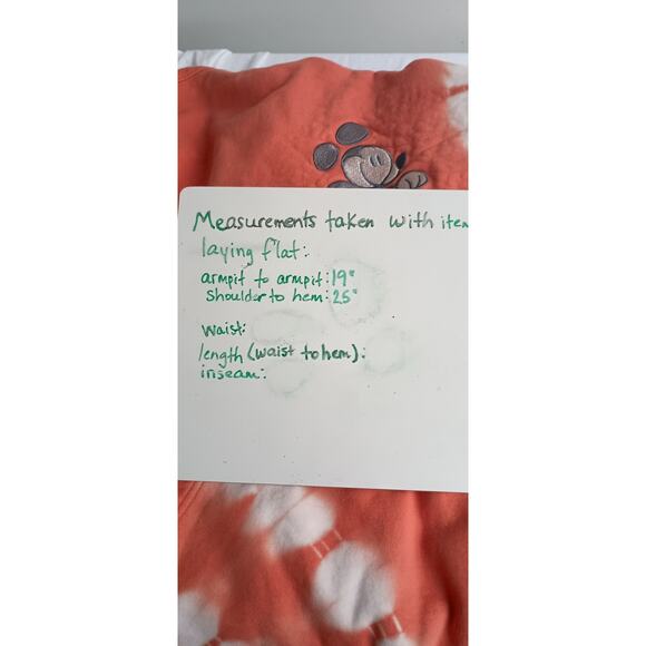 Walt Disney World Orange Tie Dye Sweatshirt/ Hoodie Size Small Genuine Mouseware - Picture 10 of 11